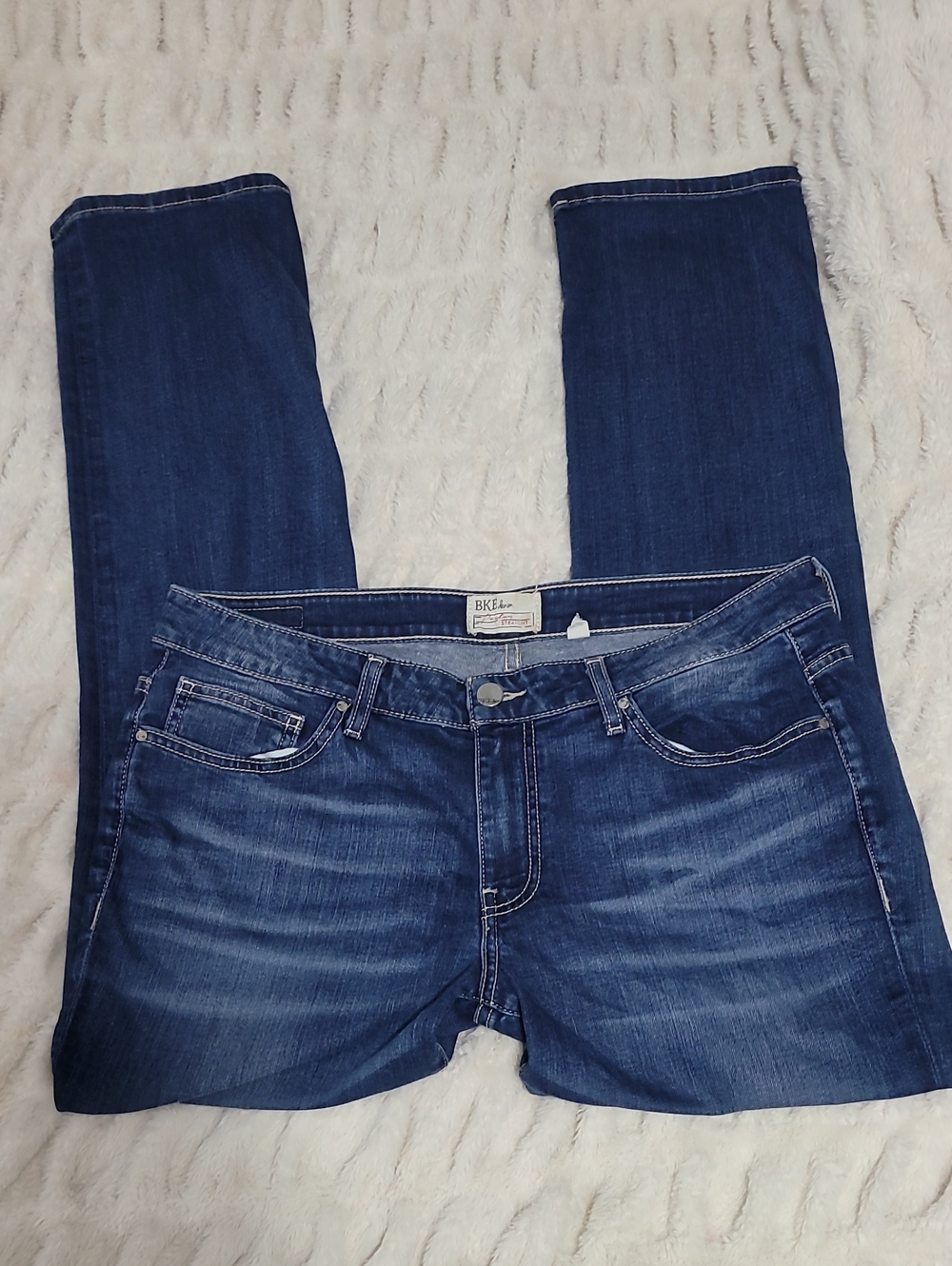 BKE Women's Skinny Jeans in Dark Blue Wash